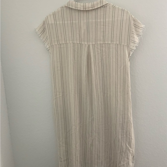 NWT Mystree Button Down Raw Hem Shortsleeve Dress - Picture 7 of 8